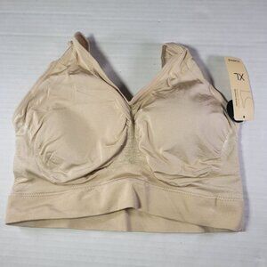 Truekind Women Chai Everyday Throw-on Wireless Bralette #91404 Size XL